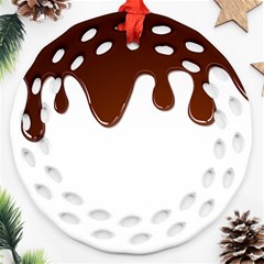 Chocolate Ornament (round Filigree) by nate14shop