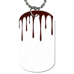 Illustration-chocolate-dropping-chocolate-background-vector Dog Tag (one Side) by nate14shop