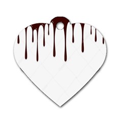 Illustration-chocolate-dropping-chocolate-background-vector Dog Tag Heart (two Sides) by nate14shop