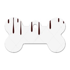 Illustration-chocolate-dropping-chocolate-background-vector Dog Tag Bone (two Sides) by nate14shop