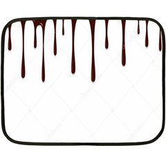 Illustration-chocolate-dropping-chocolate-background-vector Double Sided Fleece Blanket (mini)  by nate14shop