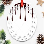 Illustration-chocolate-dropping-chocolate-background-vector Ornament (Oval Filigree) Front