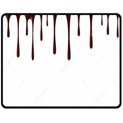 Illustration-chocolate-dropping-chocolate-background-vector Double Sided Fleece Blanket (medium)  by nate14shop