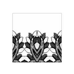 Im Fourth Dimension Black White Satin Bandana Scarf 22  X 22 