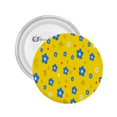 Floral Yellow 2 25  Buttons by nate14shop