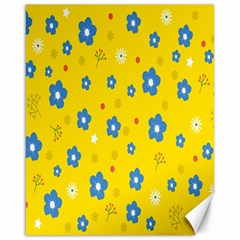 Floral Yellow Canvas 16  X 20  by nate14shop