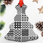 Ilustrasi Pattern Christmas Tree Ornament (Two Sides) Back