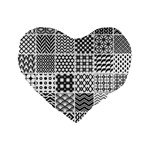 Ilustrasi Pattern Standard 16  Premium Flano Heart Shape Cushions Front