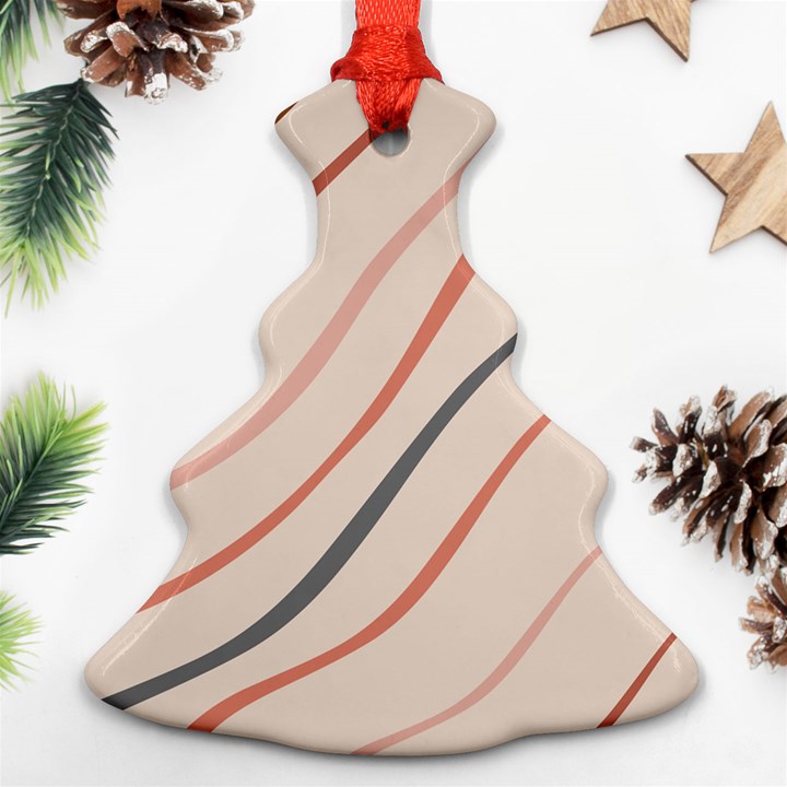 Lines Christmas Tree Ornament (Two Sides)