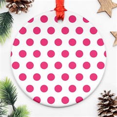 Polka-dots Ornament (round) by nate14shop