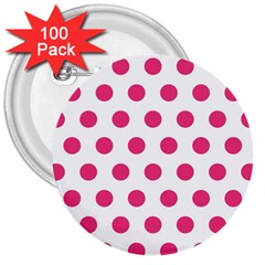 Polka-dots 3  Buttons (100 Pack)  by nate14shop