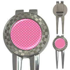 Polkadots-pink-white 3-in-1 Golf Divots by nate14shop