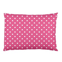 Polkadots-pink-white Pillow Case by nate14shop