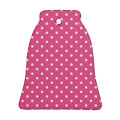 Polkadots-pink-white Ornament (bell) by nate14shop