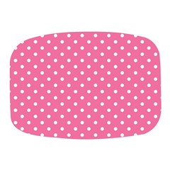 Polkadots-pink-white Mini Square Pill Box by nate14shop