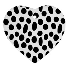 Random-circles-seamless-pattern Ornament (heart) by nate14shop