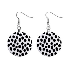 Random-circles-seamless-pattern Mini Button Earrings