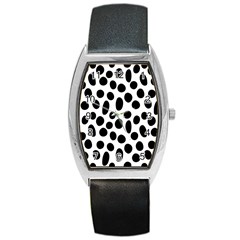 Random-circles-seamless-pattern Barrel Style Metal Watch by nate14shop