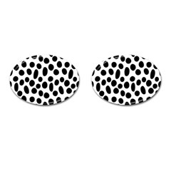 Random-circles-seamless-pattern Cufflinks (Oval)