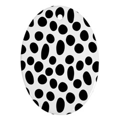 Random-circles-seamless-pattern Oval Ornament (two Sides) by nate14shop