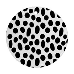 Random-circles-seamless-pattern Round Ornament (two Sides) by nate14shop