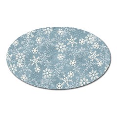 Snow-frozen Oval Magnet by nate14shop