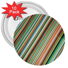 Stripe-colorful-cloth 3  Buttons (10 Pack)  by nate14shop