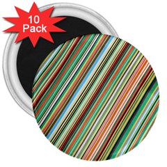 Stripe-colorful-cloth 3  Magnets (10 Pack)  by nate14shop