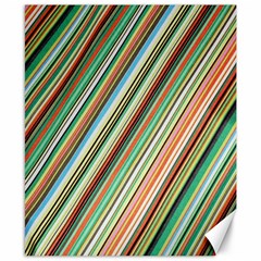 Stripe-colorful-cloth Canvas 8  X 10  by nate14shop