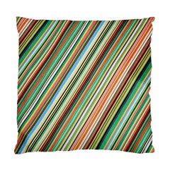 Stripe-colorful-cloth Standard Cushion Case (two Sides) by nate14shop