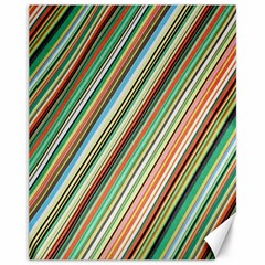 Stripe-colorful-cloth Canvas 11  X 14  by nate14shop