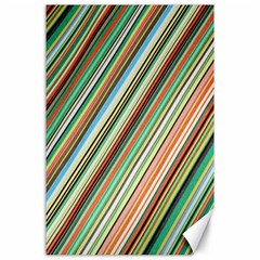 Stripe-colorful-cloth Canvas 24  X 36  by nate14shop