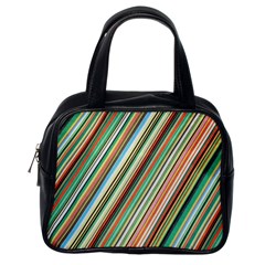 Stripe-colorful-cloth Classic Handbag (one Side)