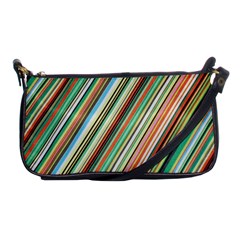 Stripe-colorful-cloth Shoulder Clutch Bag