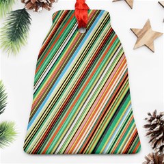 Stripe-colorful-cloth Bell Ornament (two Sides) by nate14shop