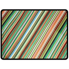 Stripe-colorful-cloth Double Sided Fleece Blanket (large)  by nate14shop