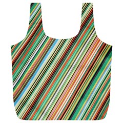 Stripe-colorful-cloth Full Print Recycle Bag (xl) by nate14shop