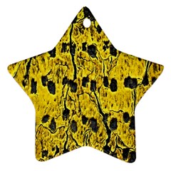 Yellow-abstrac Ornament (star) by nate14shop