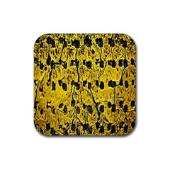 Yellow-abstrac Rubber Coaster (square) by nate14shop