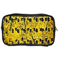 Yellow-abstrac Toiletries Bag (one Side) by nate14shop