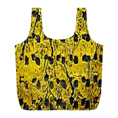 Yellow-abstrac Full Print Recycle Bag (l) by nate14shop