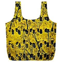 Yellow-abstrac Full Print Recycle Bag (xxl) by nate14shop