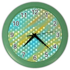 Abstract-polkadot 01 Color Wall Clock by nate14shop