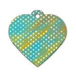 Abstract-polkadot 01 Dog Tag Heart (One Side) Front