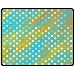 Abstract-polkadot 01 Double Sided Fleece Blanket (medium)  by nate14shop