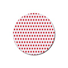 Abstract-polkadot 02 Rubber Round Coaster (4 Pack) by nate14shop