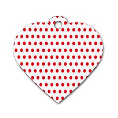 Abstract-polkadot 02 Dog Tag Heart (one Side)