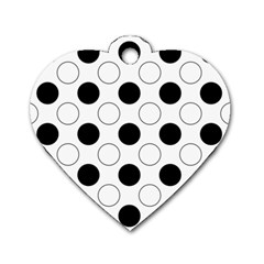 Abstract-polkadot 03 Dog Tag Heart (one Side)