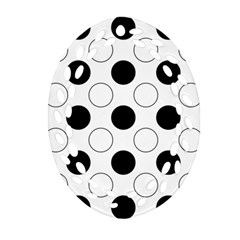 Abstract-polkadot 03 Oval Filigree Ornament (two Sides) by nate14shop