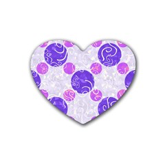 Art-polka Rubber Heart Coaster (4 Pack)